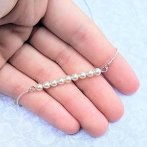 🎉🎉10/$25 Pearl Bar Necklace, Dainty Bar Necklace